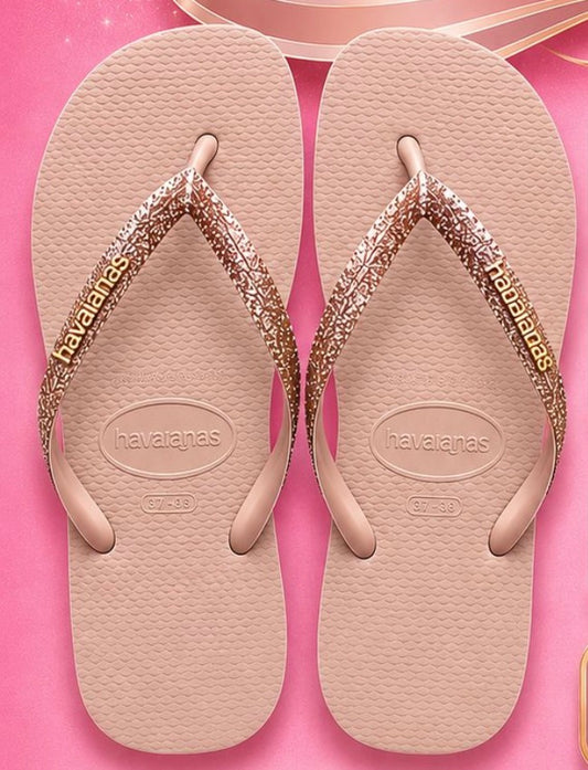 HAVAIANA-SLIM GLITTER ROSE
